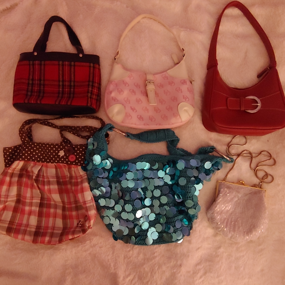 Lot of 6 Y2K Purse/bag Limited too Relic Dawn and Derby Sequin bag Mermaid shell